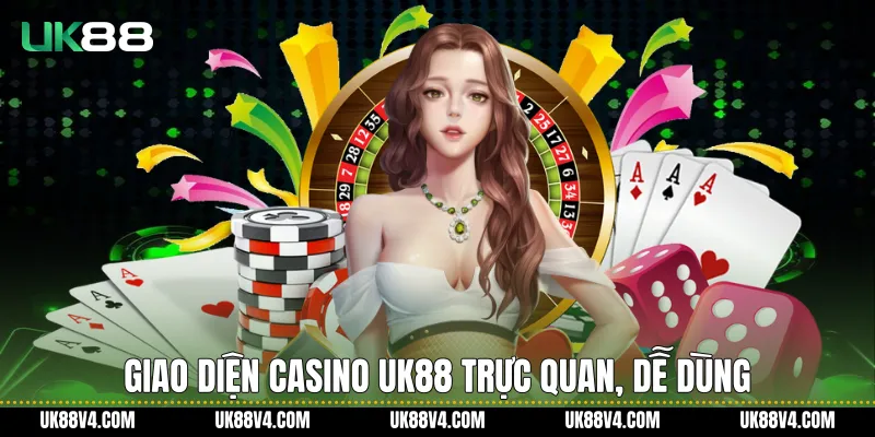 Giao diện Casino UK88 trực quan, dễ dùng